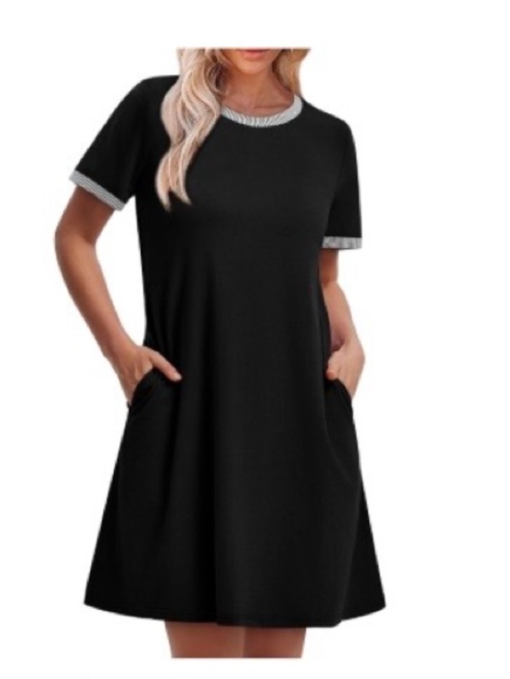 🆕 NWT - Women’s Short Sleeve T Shirt Dress- Size XL- black